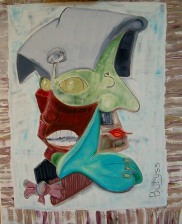 Peinture intitulée "Le nez de Peter Sir…" par Marc Bulyss, Œuvre d'art originale, Huile