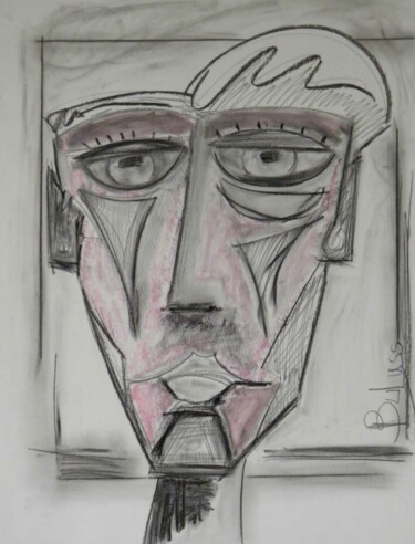 「Robotik Man」というタイトルの絵画 Marc Bulyssによって, オリジナルのアートワーク, 木炭