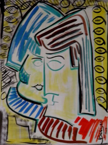 Malerei mit dem Titel "Confusion" von Marc Bulyss, Original-Kunstwerk, Tinte