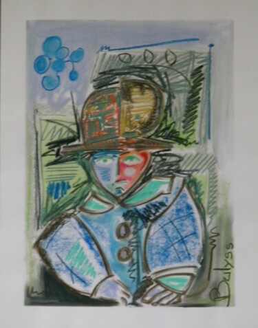 Malarstwo zatytułowany „Le Soldat Espagnol” autorstwa Marc Bulyss, Oryginalna praca, Pastel