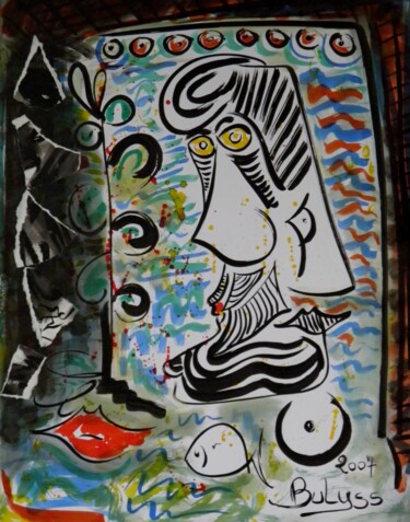 Pintura intitulada "Déchirure" por Marc Bulyss, Obras de arte originais, Tinta