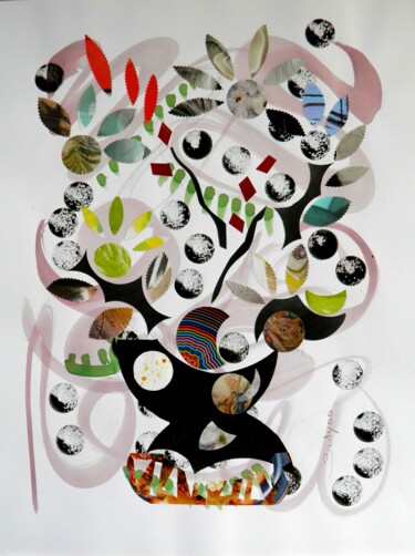 Collages titulada "Bouquet du Soleil l…" por Marc Bulyss, Obra de arte original, Collages