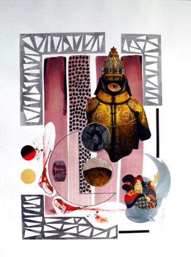 Collages intitulée "Ming Dinasty" par Marc Bulyss, Œuvre d'art originale, Collages