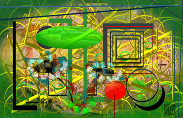 Digitale Kunst mit dem Titel "Birth sideral veget…" von Marc Bulyss, Original-Kunstwerk, Digitale Malerei