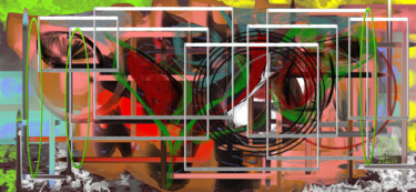 Digitale Kunst mit dem Titel "Eastern Cubism" von Marc Bulyss, Original-Kunstwerk, Digitale Malerei