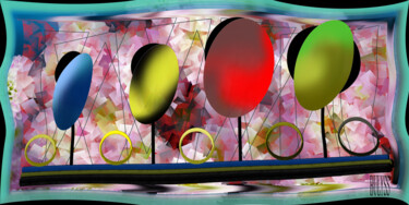 Digitale Kunst mit dem Titel "Four saisons" von Marc Bulyss, Original-Kunstwerk, Digitale Malerei