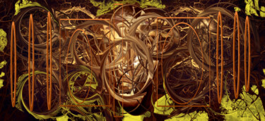 Digitale Kunst mit dem Titel "Roots of Time" von Marc Bulyss, Original-Kunstwerk, Digitale Malerei