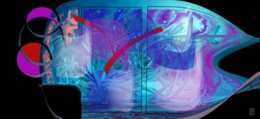 Arte digital titulada "Underwater Ligths" por Marc Bulyss, Obra de arte original, Pintura Digital