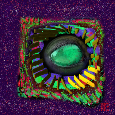 Digital Arts titled "Vourazie eye" by Marc Bulyss, Original Artwork, Digital Painting