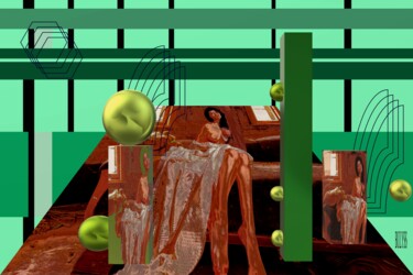 Arts numériques intitulée "Women Mint Candy" par Marc Bulyss, Œuvre d'art originale, Peinture numérique