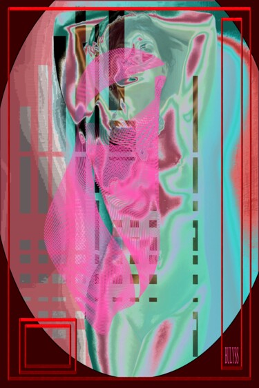 Digital Arts titled "Women Angie N°2" by Marc Bulyss, Original Artwork, Digital Painting