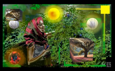 Digitale Kunst getiteld "Women picker Summer" door Marc Bulyss, Origineel Kunstwerk, Foto Montage