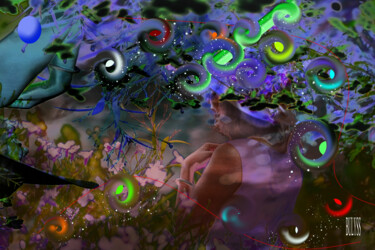 Цифровое искусство под названием "Women Sister's Swee…" - Marc Bulyss, Подлинное произведение искусства, Цифровая живопись