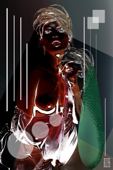 Arte digitale intitolato "Women Sleepless Nig…" da Marc Bulyss, Opera d'arte originale, Fotomontaggio
