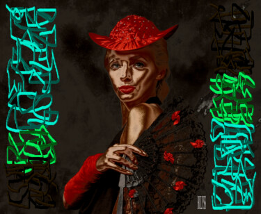 Digital Arts titled "Women The court of…" by Marc Bulyss, Original Artwork, Digital Painting