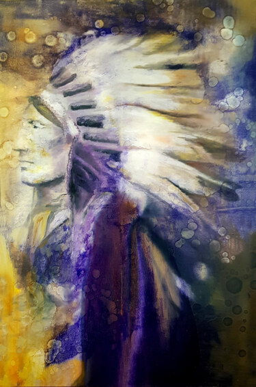 Pittura intitolato "Eagle" da Marc Carniel, Opera d'arte originale, Olio