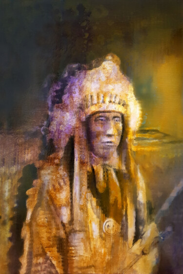 Painting titled "Red cloud" by Marc Carniel, Original Artwork, Oil