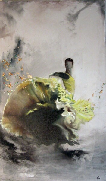 Peinture intitulée "la danseuse" par Marc-Charles Le Bars, Œuvre d'art originale, Pigments