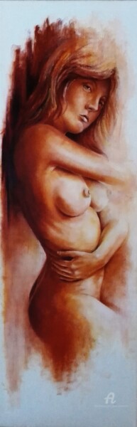 Painting titled "nu 3" by Marc Ciavarella, Original Artwork, Oil