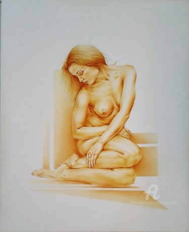 Painting titled "Pensées" by Marc Ciavarella, Original Artwork, Oil