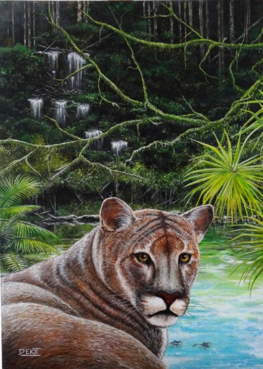 PUMA Peinture intitulée "PUMA" par Dekit-Painter, Œuvre d'art originale, Acrylique