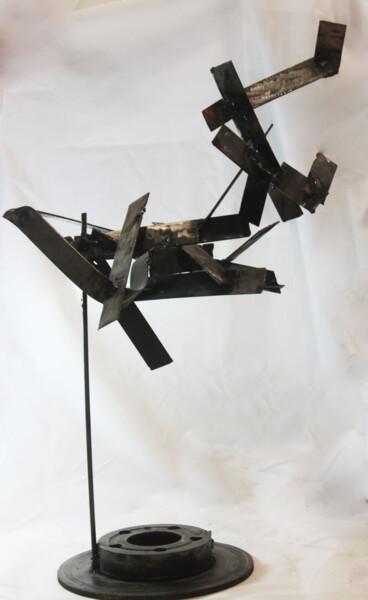 Sculpture titled "l"envole" by Marc Diozel, Original Artwork, Metals
