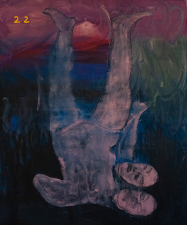 Pintura titulada "notre solitude (jou…" por Marc E. Des Rosiers, Obra de arte original, Acrílico Montado en Bastidor de cami…