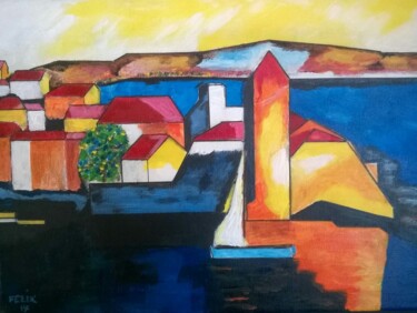 Pintura intitulada "Collioure" por Marc Felix, Obras de arte originais, Acrílico