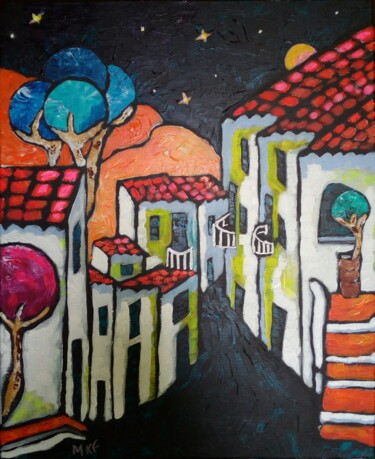 Pintura titulada "La calle." por Marc Felix, Obra de arte original, Acrílico