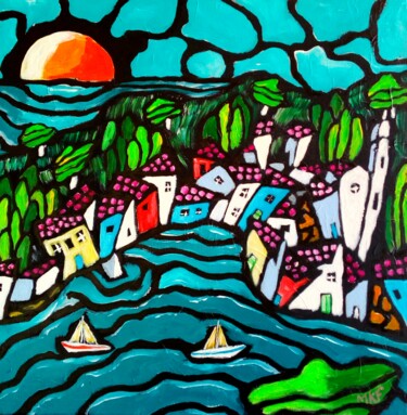 Peinture intitulée "Portofino." par Marc Felix, Œuvre d'art originale, Acrylique
