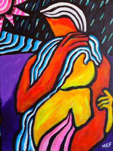 Painting titled "Cariño." by Marc Felix, Original Artwork, Acrylic