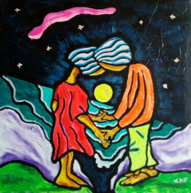 Painting titled "Separados." by Marc Felix, Original Artwork, Acrylic