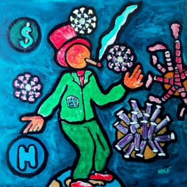 Painting titled "The juggler." by Marc Felix, Original Artwork, Acrylic