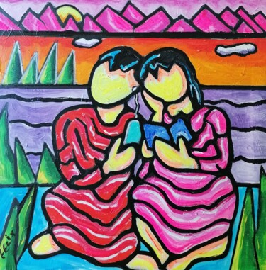 Painting titled "Lecakcala "new"" by Marc Felix, Original Artwork, Acrylic