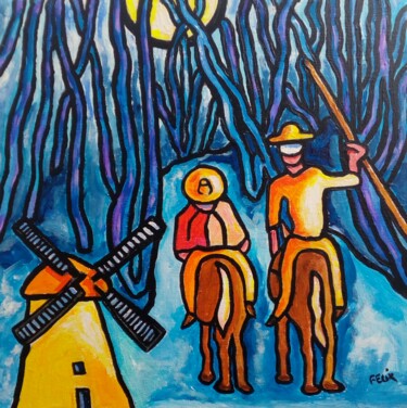 Painting titled "The last fight ." by Marc Felix, Original Artwork, Acrylic Mounted on Wood Stretcher frame