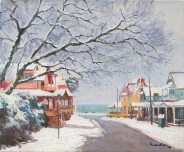 Painting titled "Martha's Vineyard i…" by Marc Forestier, Original Artwork, Oil Mounted on Wood Stretcher frame