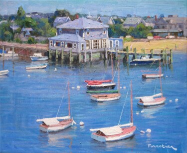 Beach on Nantucket Island Painting titled "Beach on Nantucket…" by Marc Forestier, Original Art, Oil Mounted on Stretcher frame