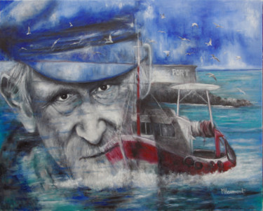 Peinture intitulée "Mémoire d'un pêcheu…" par Marc Haumont, Œuvre d'art originale, Huile