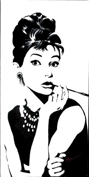 Malerei mit dem Titel "Audrey" von Marc Haumont, Original-Kunstwerk, Acryl