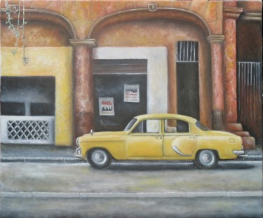 Peinture intitulée "Auto Cuba" par Marc Haumont, Œuvre d'art originale, Huile