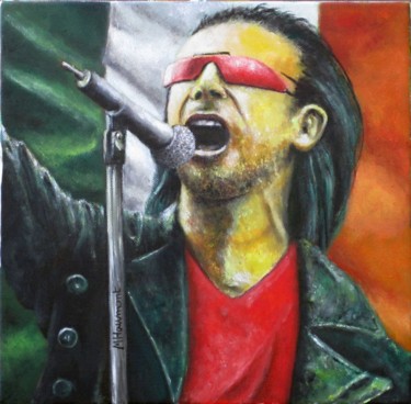 Painting titled "Bono" by Marc Haumont, Original Artwork, Oil