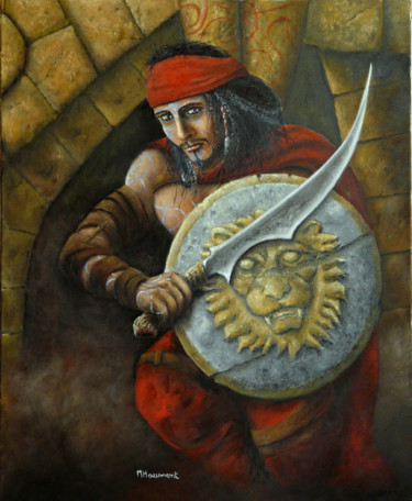 Schilderij getiteld "Heroic Fantasy I" door Marc Haumont, Origineel Kunstwerk, Olie