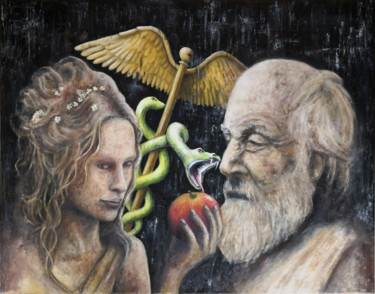 Pittura intitolato "Hippocrate/Hippocra…" da Marc Haumont, Opera d'arte originale, Olio