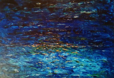 Peinture intitulée "Réflections on sea" par Marc Ivart, Œuvre d'art originale, Huile