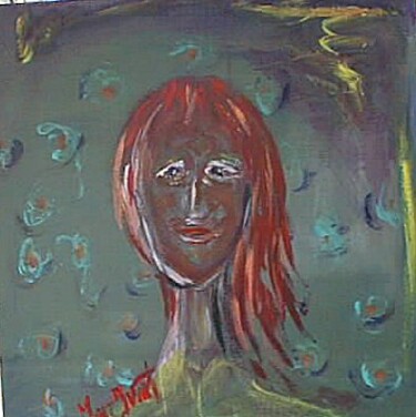Peinture intitulée "tete rousse" par Marc Ivart, Œuvre d'art originale