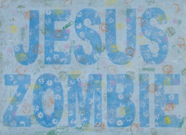 Pintura intitulada "Jesus Zombie" por Marc Janus, Obras de arte originais