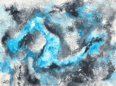 Peinture intitulée "aqua-2018-02-11 Hom…" par Marc Lasserre, Œuvre d'art originale, Aquarelle