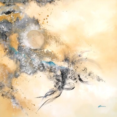 Peinture intitulée "Lune des sables.jpg" par Marc Lasserre, Œuvre d'art originale, Huile