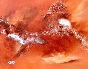Peinture intitulée "Rouge de Mars PF" par Marc Lasserre, Œuvre d'art originale, Huile