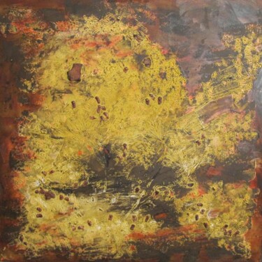 Peinture intitulée "Le pin et l'écureuil" par Marc Lasserre, Œuvre d'art originale, Huile